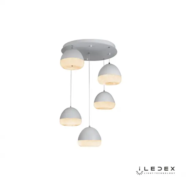 Светильник iLedex WLD8885-5Y WH FLAKE — белый, ракурс 2
