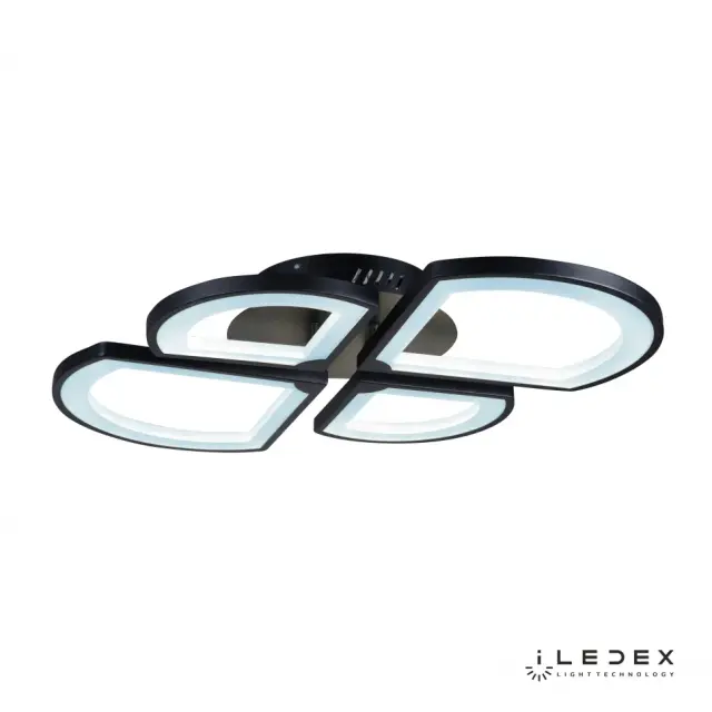 Люстра iLedex X024-4 BK RIVER — черный, ракурс 3