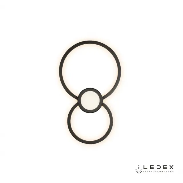 Бра iLedex X046124 24W 3000K BK GALAXY — черный, ракурс 2