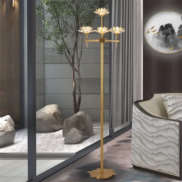Торшер Imperium Loft 140838-26 LOTOS — латунь, ракурс 27