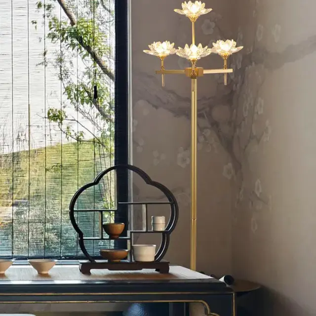 Торшер Imperium Loft 140838-26 LOTOS — латунь, ракурс 28