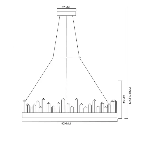 Люстра Imperium Loft 179754-26 QUARTZ — черный, ракурс 44