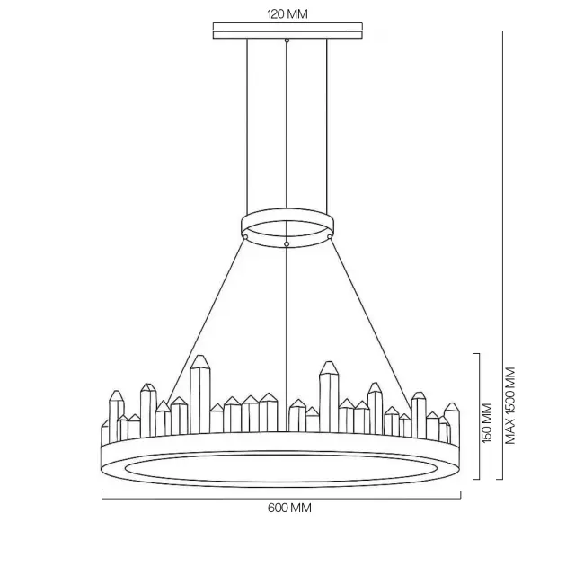 Люстра Imperium Loft 179755-26 QUARTZ — черный, ракурс 42