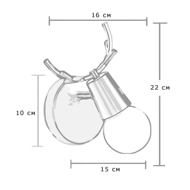 Бра Imperium Loft 181038-26 DEER — черный, ракурс 2