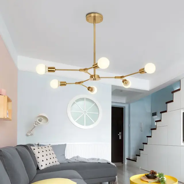 Люстра Imperium Loft 193584-26 LATE — латунь, ракурс 2
