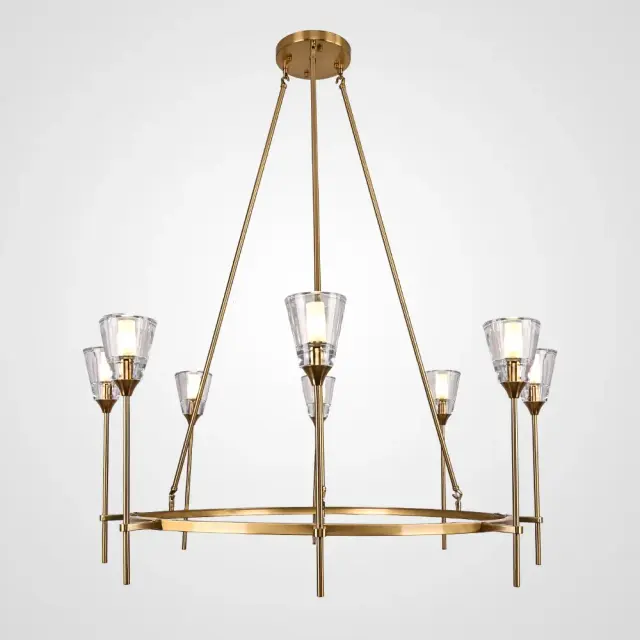 Люстра Imperium Loft 75676-22 TORCHE DE VERRE — латунь