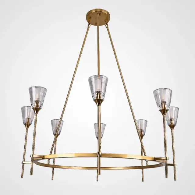 Люстра Imperium Loft 75676-22 TORCHE DE VERRE — латунь, ракурс 15