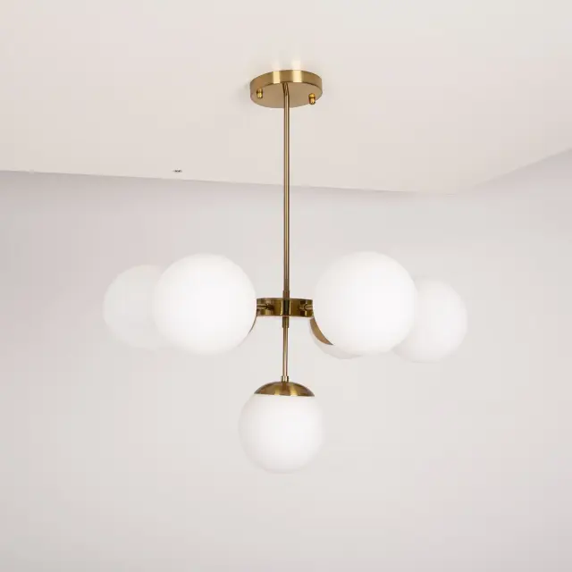 Люстра Imperium Loft 85365-22 COPPER LIGHT CHANDEL — золотой, ракурс 15