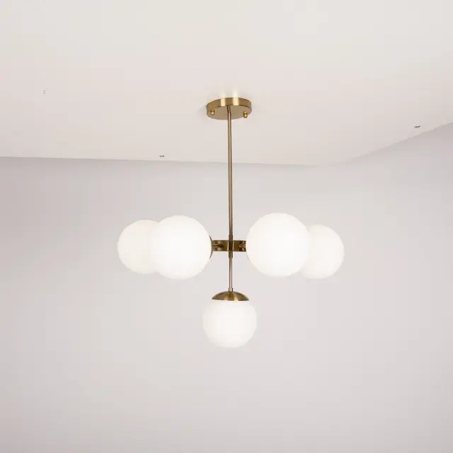 Люстра Imperium Loft 85365-22 COPPER LIGHT CHANDEL — золотой, ракурс 18