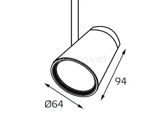 Светильник для однофазного трека Italline 8129 white — белый, ракурс 4
