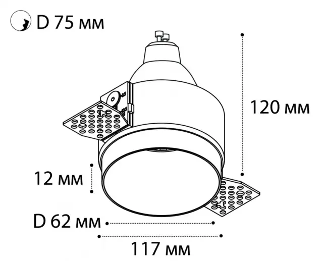 Точечный светильник Italline DL 2248 white — белый, ракурс 5