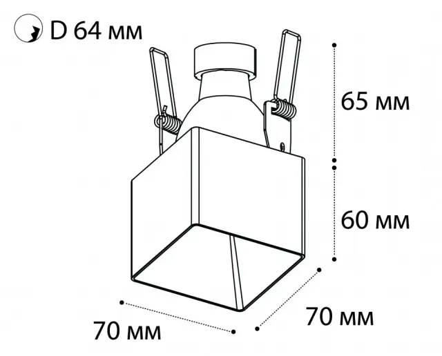 Точечный светильник Italline DL 3024 white — белый, ракурс 6