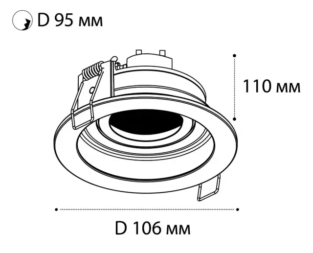 Точечный светильник Italline DY-1680 white — белый, ракурс 2