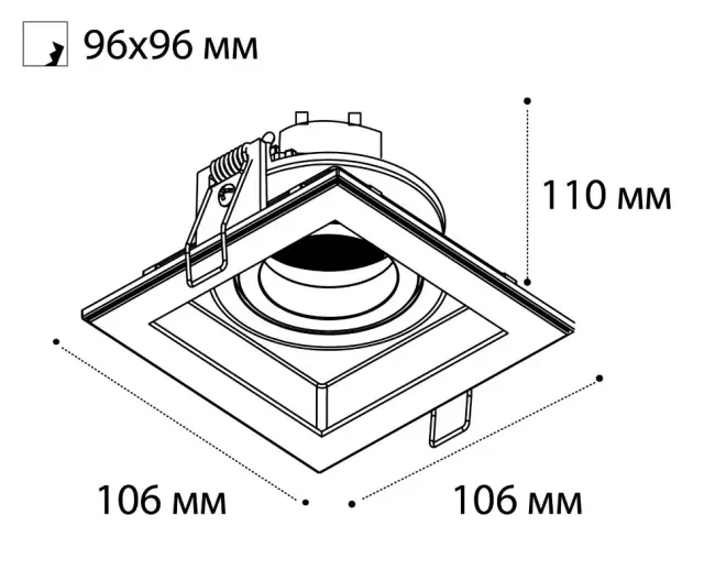 Точечный светильник Italline DY-1681 white — белый, ракурс 6