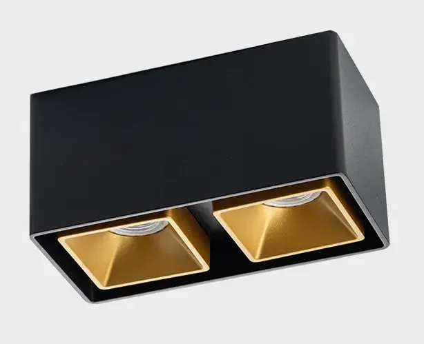 Точечный светильник Italline FASHION FX2 black + FASHION FXR gold - 2шт. — черный