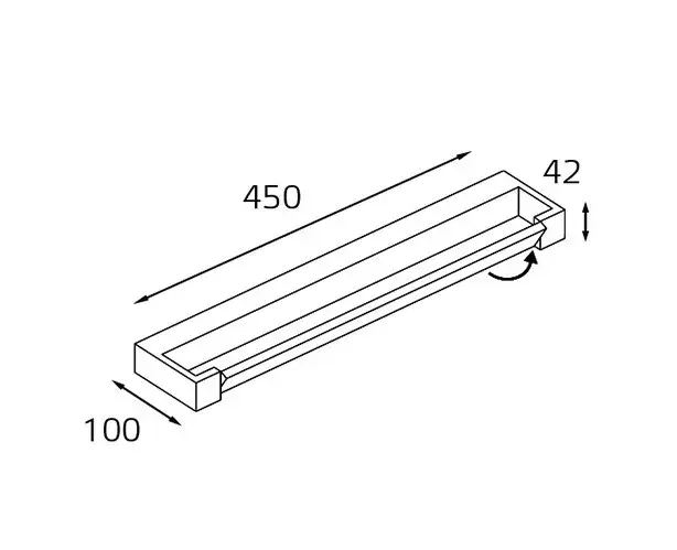 Бра Italline IT01-1068/45 black — черный, ракурс 3