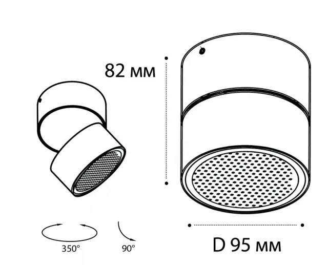 Точечный светильник Italline IT02-006 white 3000K — белый, ракурс 6