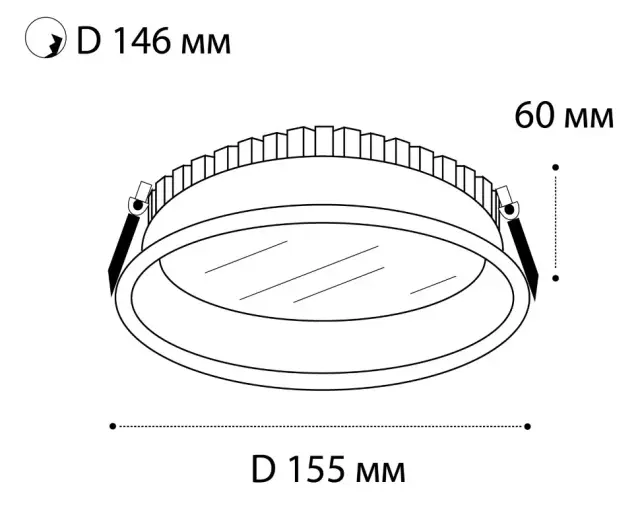 Точечный светильник Italline IT06-6013 white 3000K — белый, ракурс 5