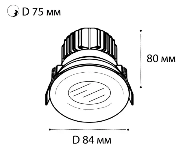 Точечный светильник Italline IT06-6016 white 3000K — белый, ракурс 4
