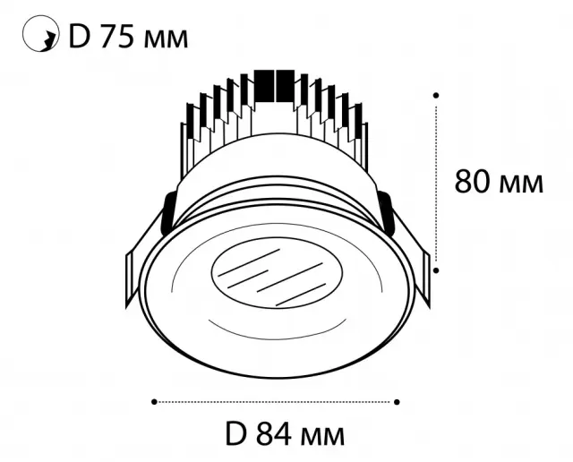 Точечный светильник Italline IT06-6016 white 4000K — белый, ракурс 7