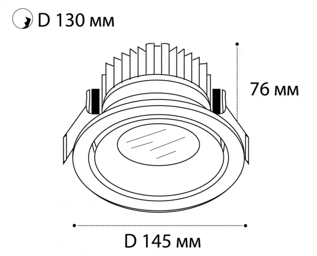 Точечный светильник Italline IT06-6018 black 4000K — черный, ракурс 3
