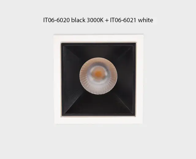 Точечный светильник Italline IT06-6020 black 3000K + IT06-6021 black — черный, ракурс 2