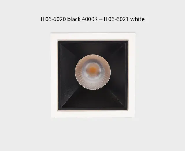 Точечный светильник Italline IT06-6020 black 4000K + IT06-6021 black — черный, ракурс 2