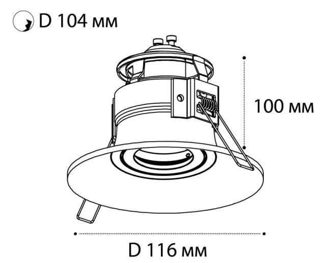 Точечный светильник Italline IT07-7012 white — белый, ракурс 2