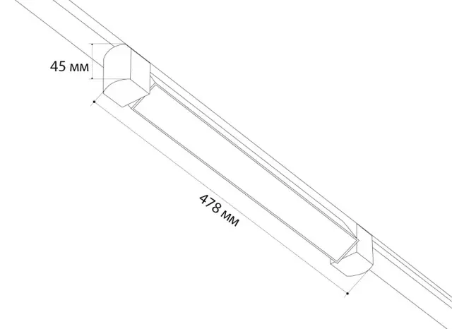 Светильник для однофазного трека Italline IT08-8030 black 3000K — черный, ракурс 8
