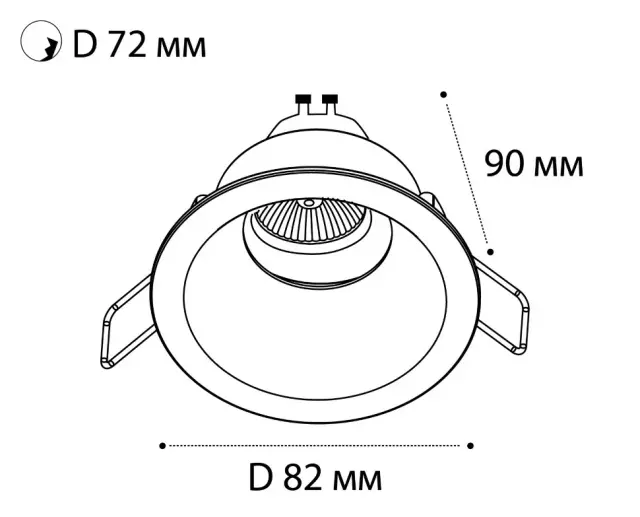 Точечный светильник Italline M01-1009 white — белый, ракурс 5