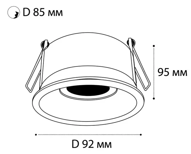 Точечный светильник Italline M02-026 white — белый, ракурс 2