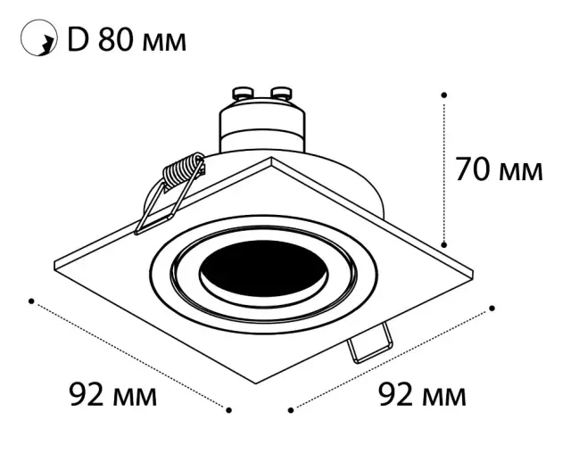 Точечный светильник Italline M02-026020 white — белый, ракурс 5