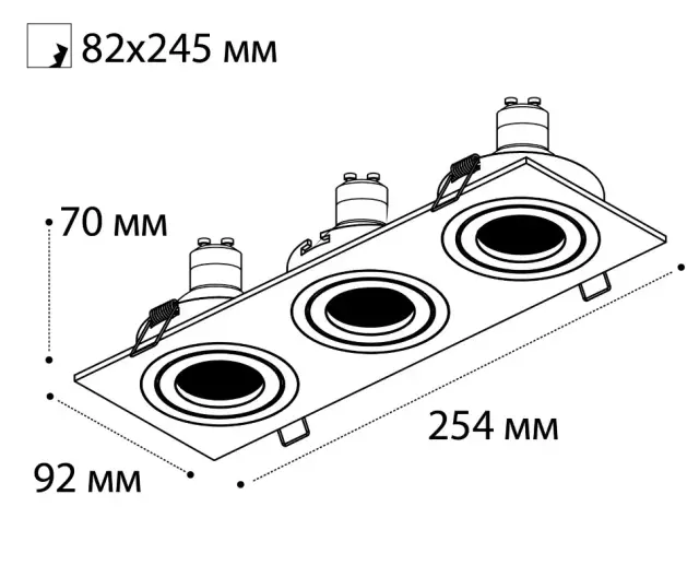 Точечный светильник Italline SAG303-4 white/white — белый, ракурс 6