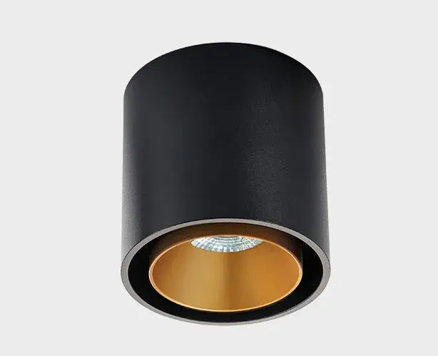 Точечный светильник Italline SKY black + SKY R gold — черный