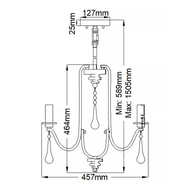 Люстра Kichler QN-KARLEE3 — никель, ракурс 6