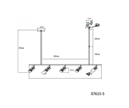 Светильник Kink Light 07615-5,19 КАЙКО — черный, ракурс 2