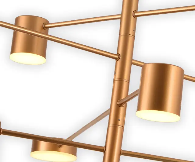 Люстра Kink Light 07650-8,33(3000K) МЕКЛИ — золотой, ракурс 2