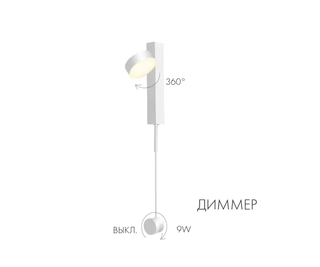 Бра Kink Light 08422,01 ВИНЕТТА — белый