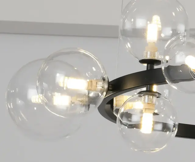 Люстра Kink Light 09408-15,19 ИОНА — черный, ракурс 2