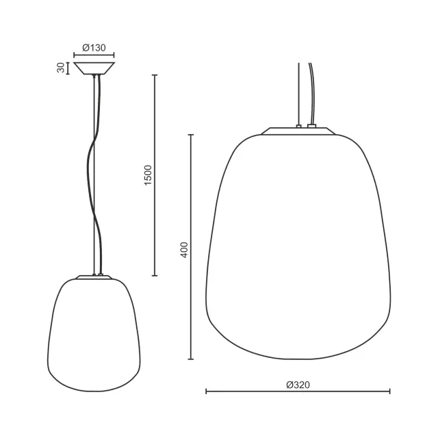 Светильник Ledron 8718/A-WHITE D320 — белый, ракурс 3