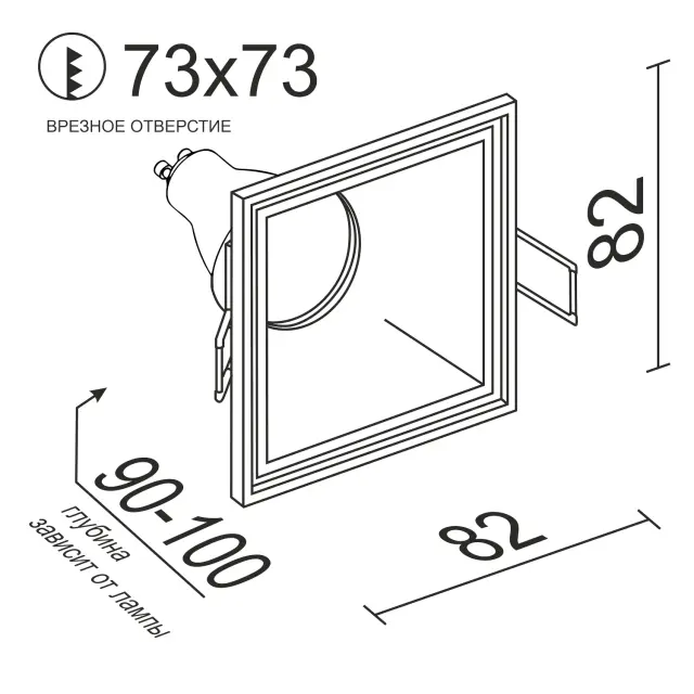 Точечный светильник Ledron AO1501012 Black — черный, ракурс 2