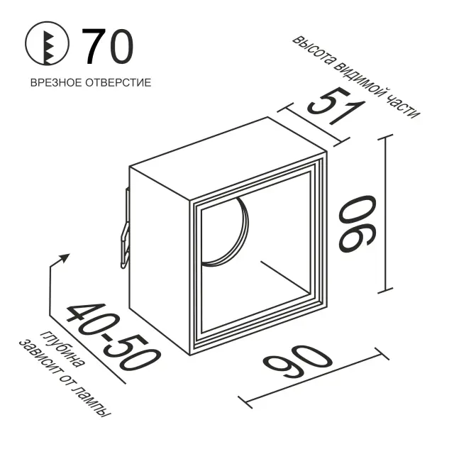 Точечный светильник Ledron AO1501017 White — белый, ракурс 6