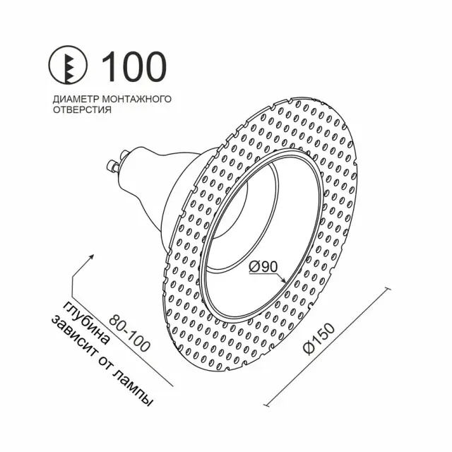 Точечный светильник Ledron AO1501036 WHITE — белый, ракурс 4