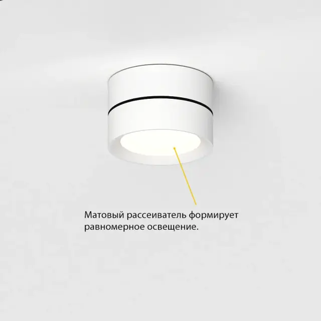 Точечный светильник Ledron BARREL MINI White — белый, ракурс 4