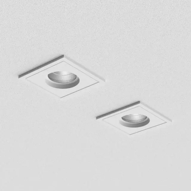 Точечный светильник Ledron BRUTAL SQ1 White — белый, ракурс 3