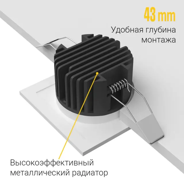 Точечный светильник Ledron BRUTAL SQ1 White — белый, ракурс 4