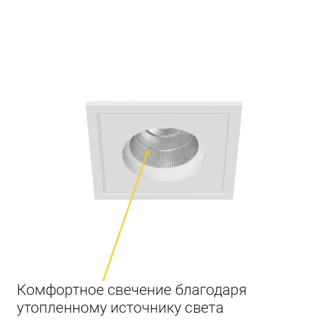 Точечный светильник Ledron BRUTAL SQ1 White — белый, ракурс 7