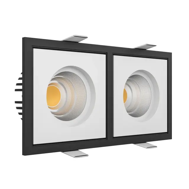 Точечный светильник Ledron BRUTAL SQ2 Black-White TRIAC — черный