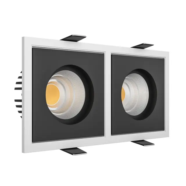 Точечный светильник Ledron BRUTAL SQ2 White-Black — белый