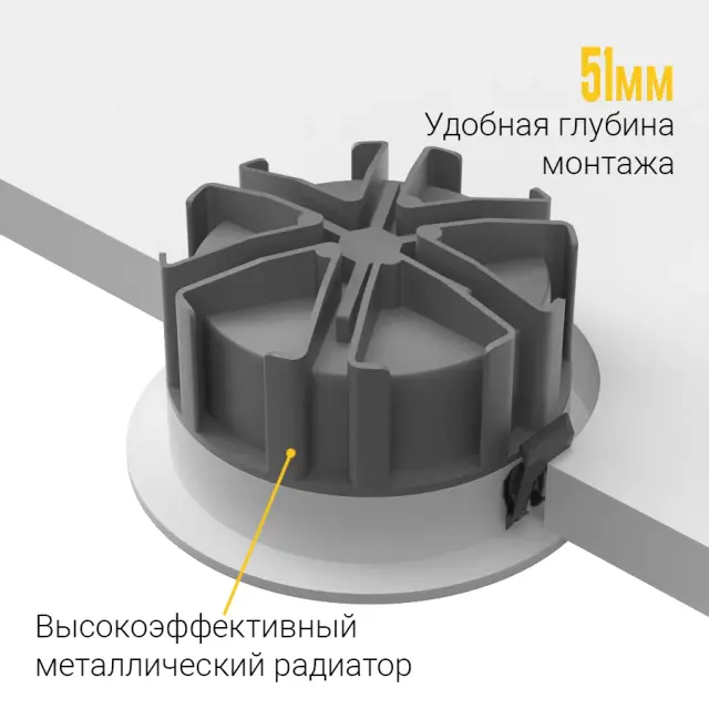 Точечный светильник Ledron DL73026-3.5/7W — белый, ракурс 4